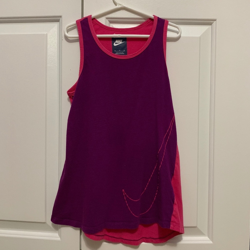 pink and purple nike tanktop